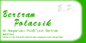 bertram polacsik business card